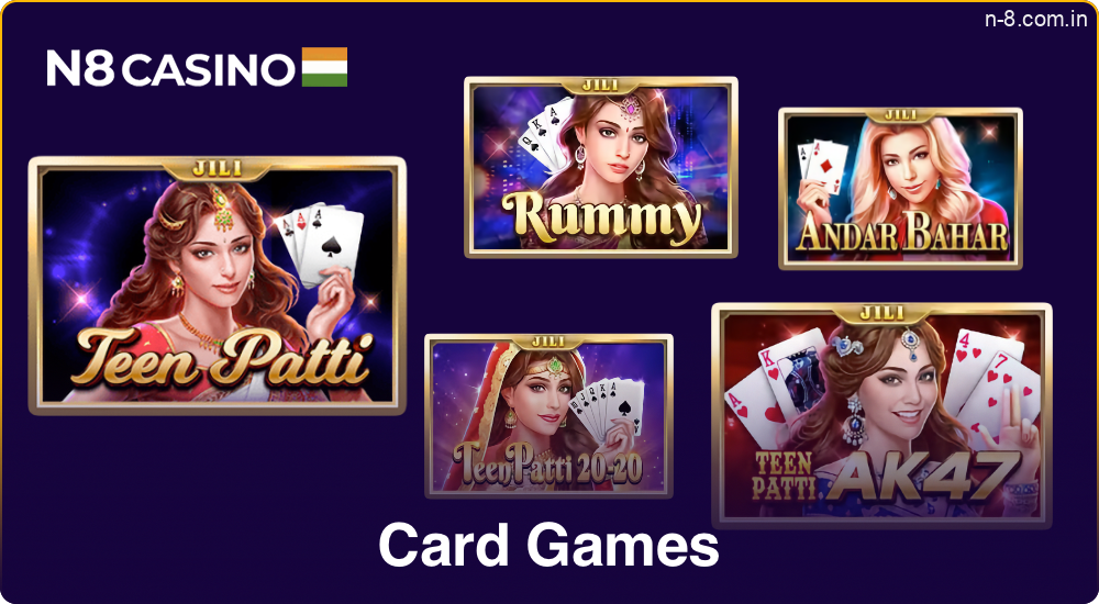 A variety of card games are available at N8 Casino